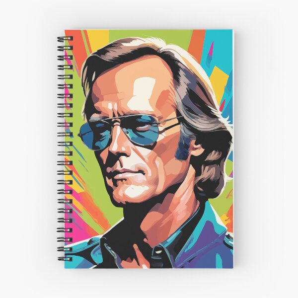 Item preview, Artistic digital portrait inspired by Peter Fonda on colorful pop art background designed and sold by clon-dot-net.