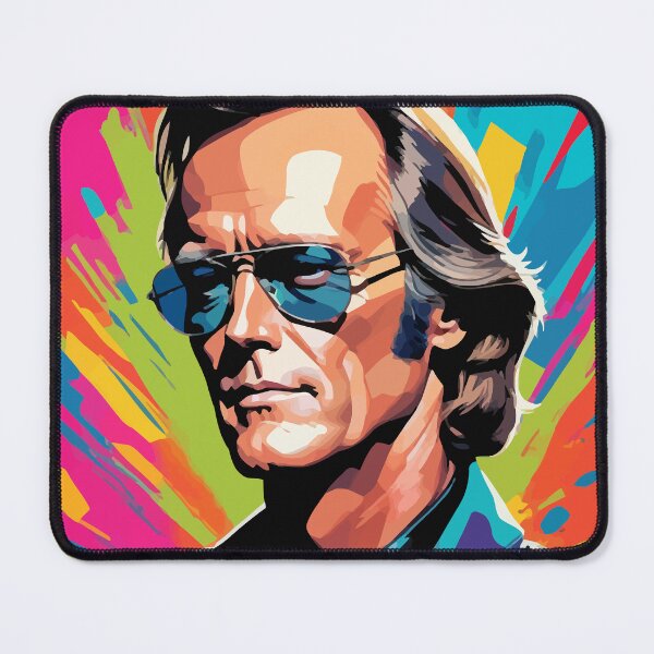 Item preview, Artistic digital portrait inspired by Peter Fonda on colorful pop art background designed and sold by clon-dot-net.
