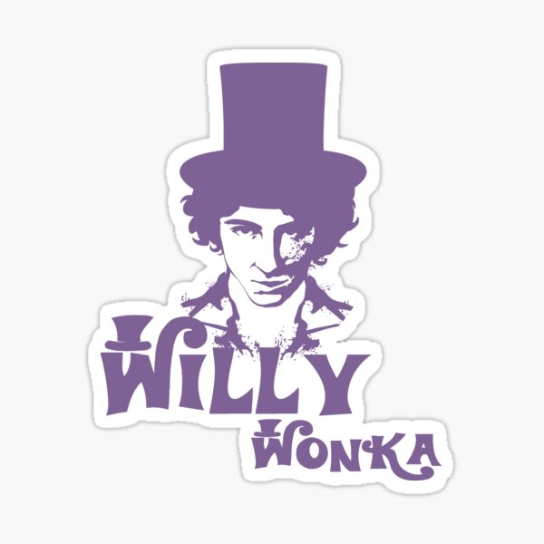 Willy Wonka Sticker for Sale by michaellee20056