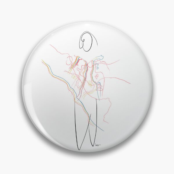 Item preview, Human with blurred torso (colors + black / white background) designed and sold by MentaLee.