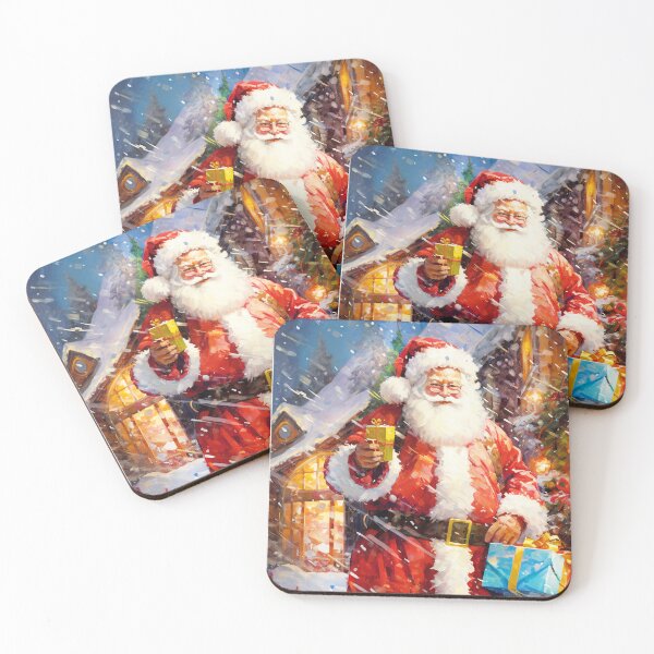 Item preview, Santa Claus,Oil painting,Festive illustration for Christmas designed and sold by Mickeymouse2023.