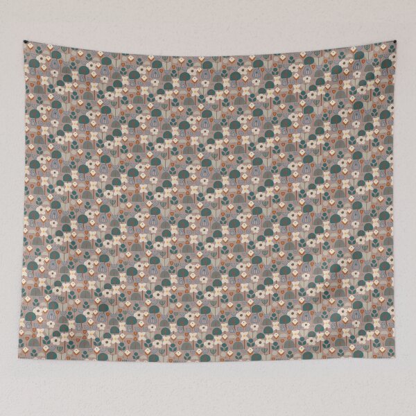 Aperçu de l'œuvre Muted Summer / Soft Summer pattern, skin-tone matching, personal color analysis, PCA, mid-century modern créée et vendue par look4seasons.