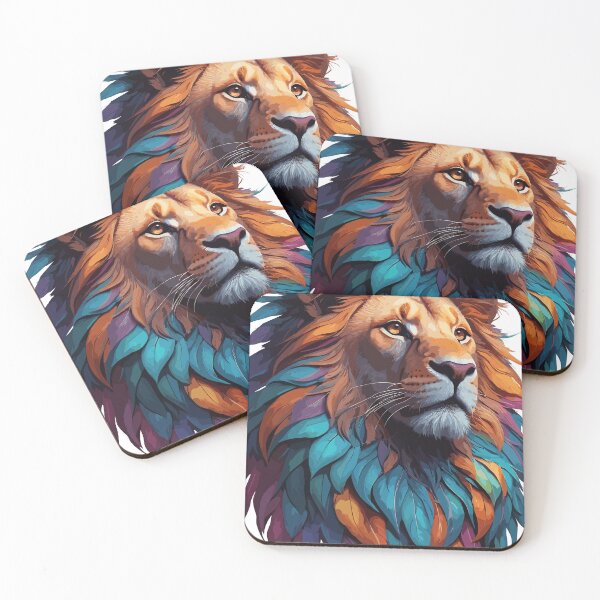 Item preview, A lion Peacock in Rainbow designed and sold by fuhadislam.