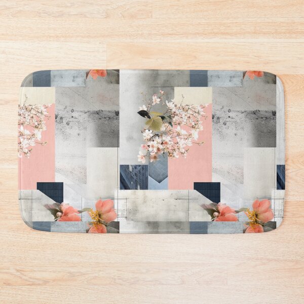 Item preview, Pastel Petals and Concrete Geometry - an Urban Botanic Abstraction Pattern designed and sold by Dazzling Studio Art.