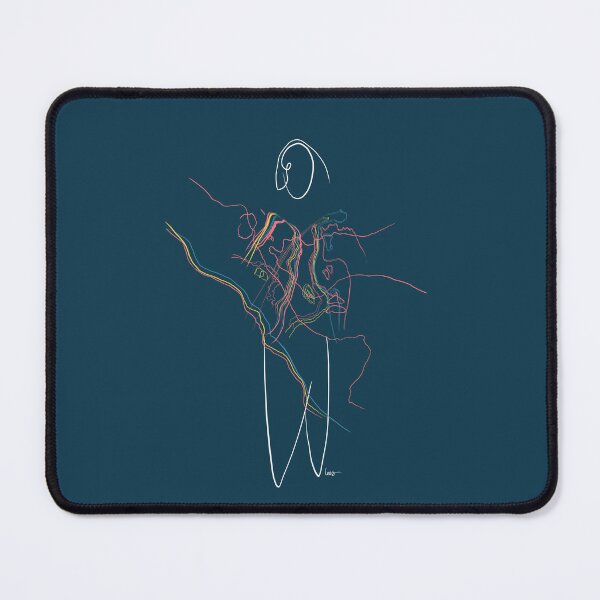 Item preview, Human with blurred torso (colors + white / blue background) designed and sold by MentaLee.