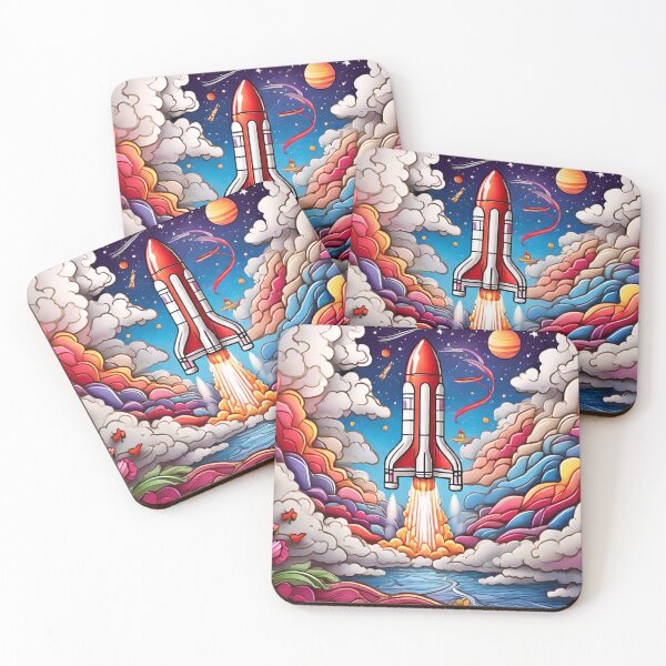 Item preview, Rocketing through Cloudscapes: A Coloring Spectacle (142) designed and sold by WASjourney.