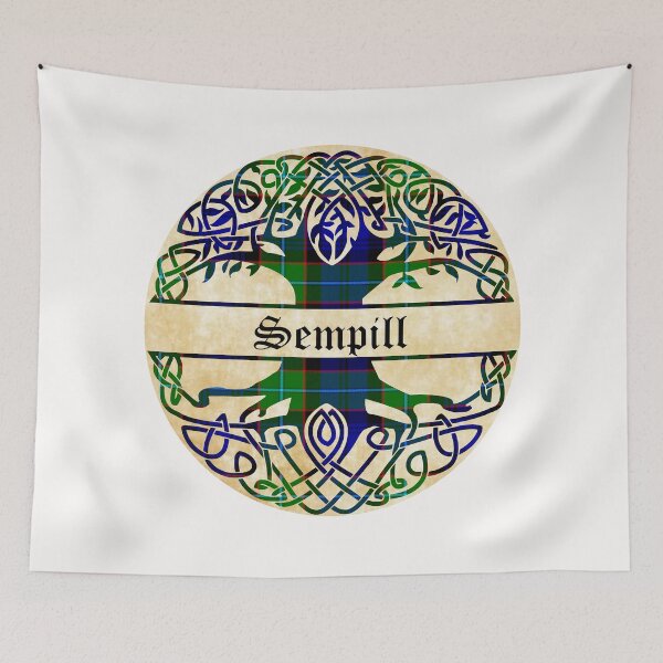 Item preview, Sempill Tree of Life Clan Scottish Surname tartan designed and sold by BagTown Clans.
