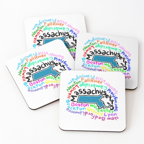 Item preview, Massachusetts map with names designed and sold by Maws25.