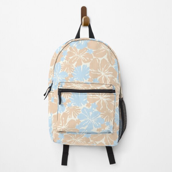 Item preview, BOHO HAWAIIAN HIBISCUS SUMMER VIBES PASTEL BLUE AND BEIGE  designed and sold by blomastudios.