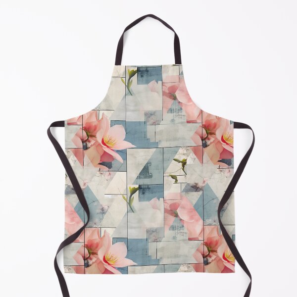 Item preview, Pastel Petals and Concrete Geometry - an Urban Botanic Abstraction Pattern designed and sold by Dazzling Studio Art.