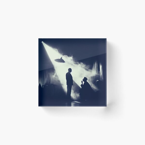 Item preview, Hitchcockian Shadows: A Suspenseful Scene designed and sold by ArtwaveEmporium.