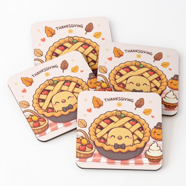 Item preview, Thanksgiving Pie Cute Thanksgiving Chicken Baby Chicken with Apple Pie, Pecan Pie, Christmas Pie Autumn Pie | Happy Thanksgiving designed and sold by FestivePalette.
