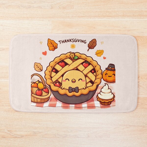 Item preview, Thanksgiving Pie Cute Thanksgiving Chicken Baby Chicken with Apple Pie, Pecan Pie, Christmas Pie Autumn Pie | Happy Thanksgiving designed and sold by FestivePalette.
