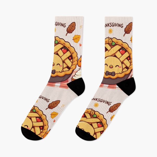 Item preview, Thanksgiving Pie Cute Thanksgiving Chicken Baby Chicken with Apple Pie, Pecan Pie, Christmas Pie Autumn Pie | Happy Thanksgiving designed and sold by FestivePalette.