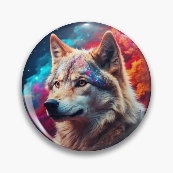 Artikelvorschau, Galaktischer Wächter: Ätherische Majestät des kosmischen Wolfs entworfen und verkauft von ArtLab-store.