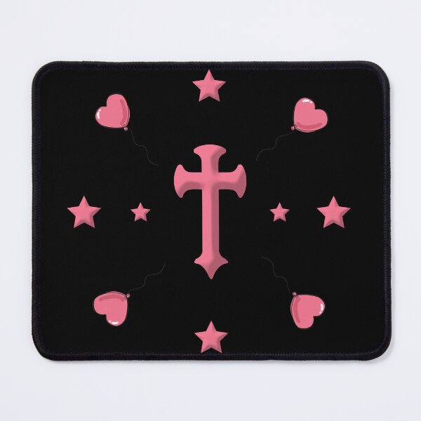 Item preview, cross with stars and heart ballons - pattern pink designed and sold by ZechJohnRB.