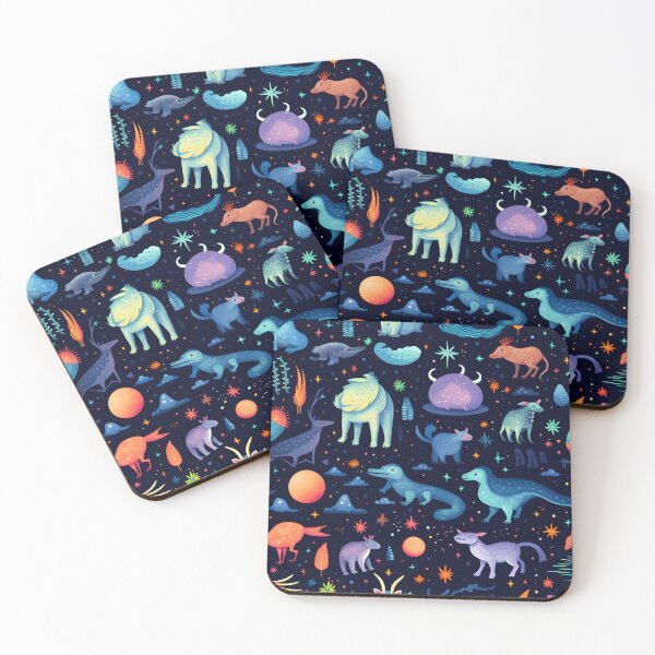 Item preview, Animal Ailen in galaxy dreamy seamless No.2 designed and sold by findViewway.