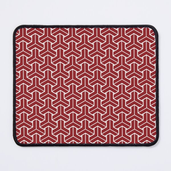 Item preview, Oriental Red White Shinshu Japan Bishamon Pattern designed and sold by Digital Homestead.