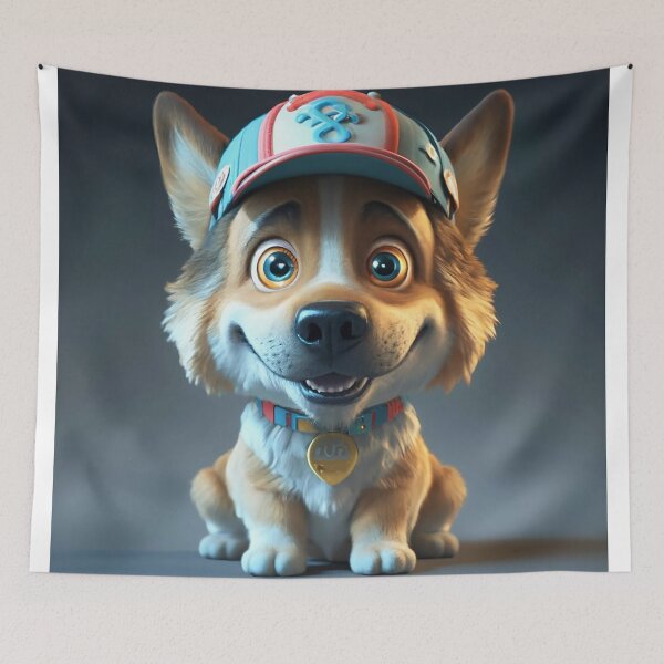 Item preview, Cute smiling cartoon Shepherd dog designed and sold by Colorful-Worlds.