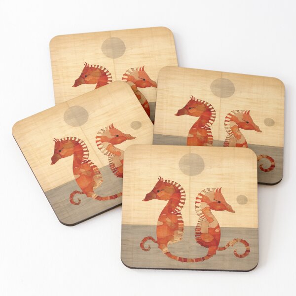 Item preview, Sweet seahorses - pastel for every apartment designed and sold by WallGemsArt.
