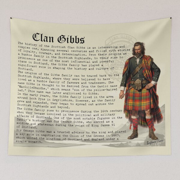 Item preview, Clan Gibbs Scottish History  designed and sold by BagTown Clans.