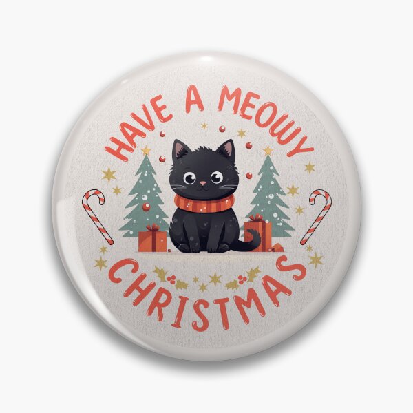 Item preview, Meowy Christmas Black Cat Purrfect X mas Kitty designed and sold by JinJinYoon.