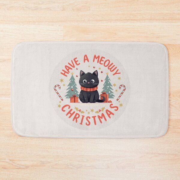 Item preview, Meowy Christmas Black Cat Purrfect X mas Kitty designed and sold by JinJinYoon.