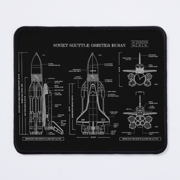 Item preview, Buran: Soviet Shuttle Orbiter (White Stencil-No Background) designed and sold by BGALAXY.
