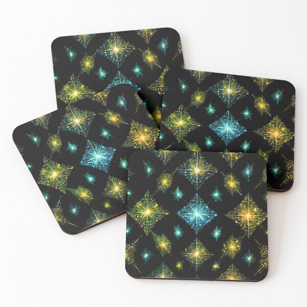 Item preview, Pattern of tiny shiny fluorescent diamonds designed and sold by AI-Only Creations.