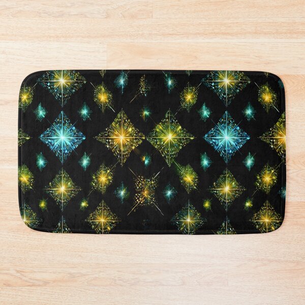 Item preview, Pattern of tiny shiny fluorescent diamonds designed and sold by AI-Only Creations.