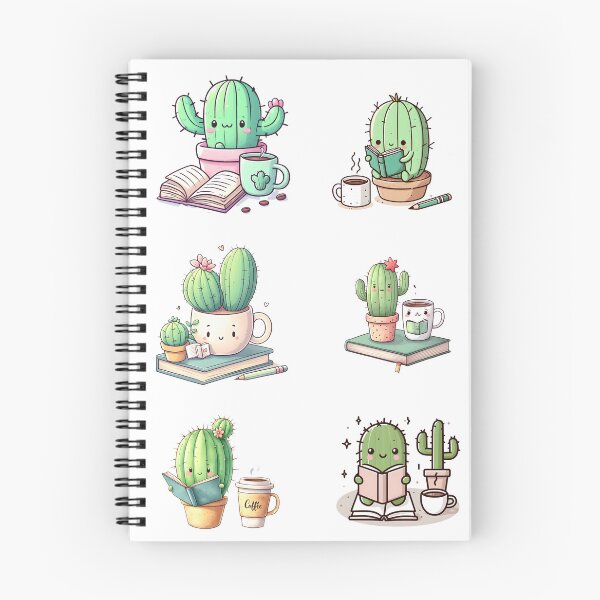 Item preview, Cozy Moments with Bookish Cacti: Where Books and Coffee Unite designed and sold by innovationTR.