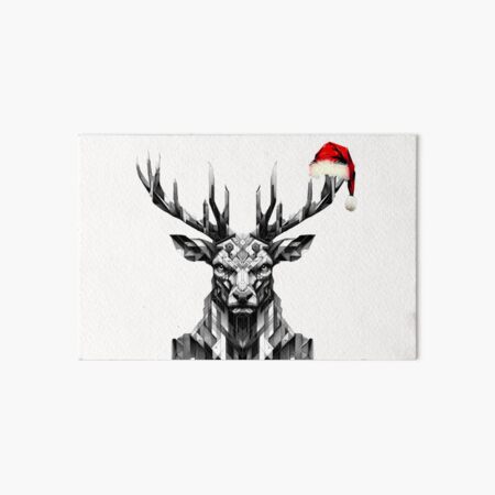 Christmas Stag Art Board Print