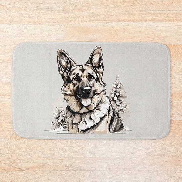 Item preview, Guardian of Holiday Joy - German Shepherd in Front of Christmas Tree designed and sold by cutie1pie1dogs.