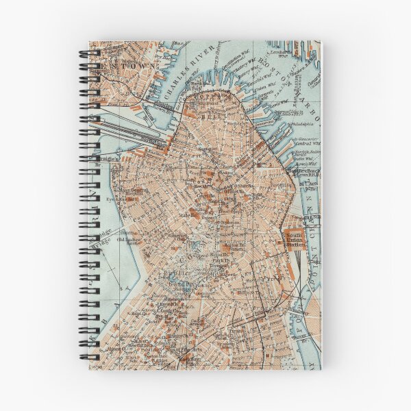 Item preview, Vintage Map of Boston MA (1906) 2 designed and sold by BravuraMedia.