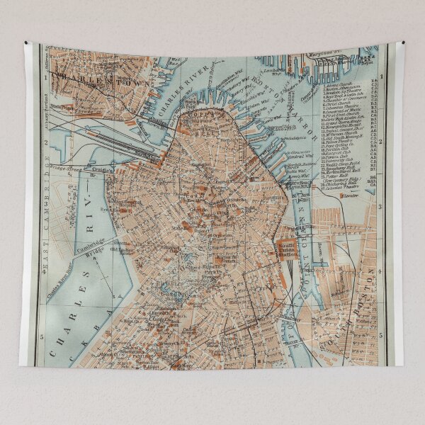 Item preview, Vintage Map of Boston MA (1906) 2 designed and sold by BravuraMedia.