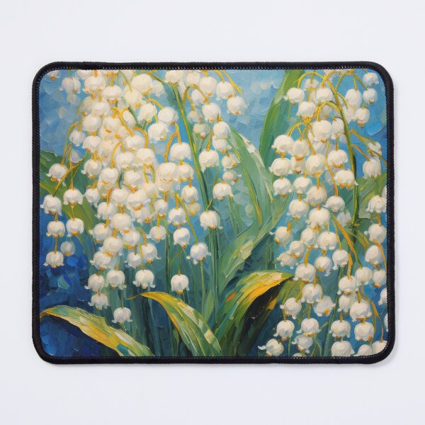Item preview, Lily of the valley flower oil painting designed and sold by VisionDuke.