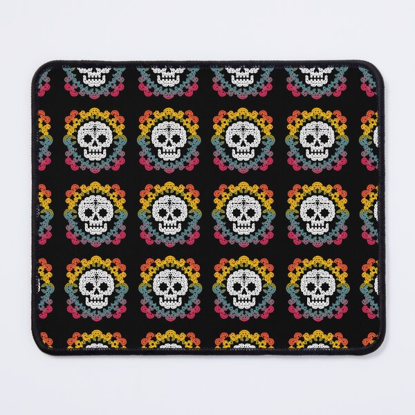 Item preview, A sugarskull rainbow granny square, crochet art designed and sold by Fr0mtheMachine.