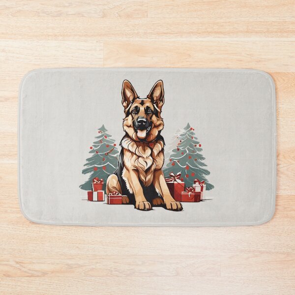 Item preview, Guardian of Holiday Joy - German Shepherd in Front of Christmas Tree designed and sold by cutie1pie1dogs.