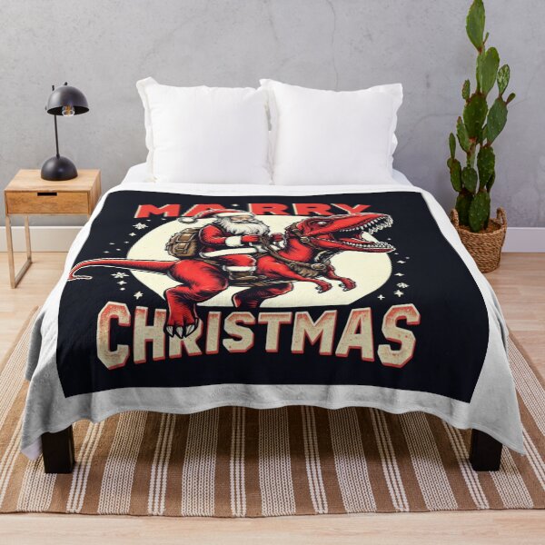 Item preview, Christmas santa riding t rex designed and sold by ArminGreen.