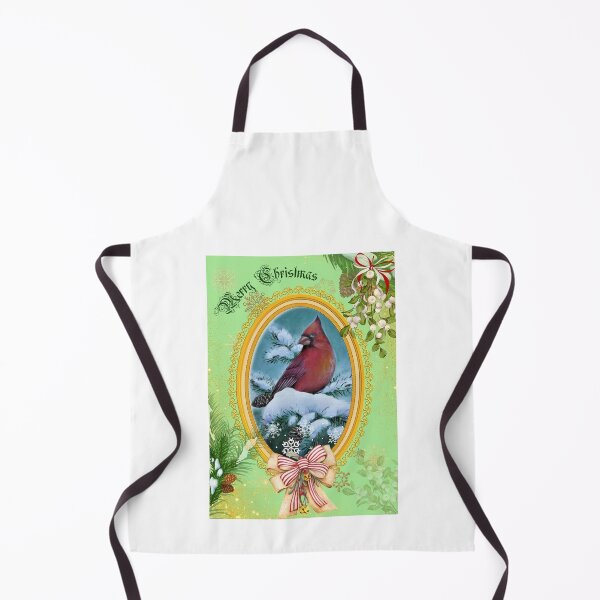 Item preview, Red cardinal with mistletoe designed and sold by Gabriella  Szabo.