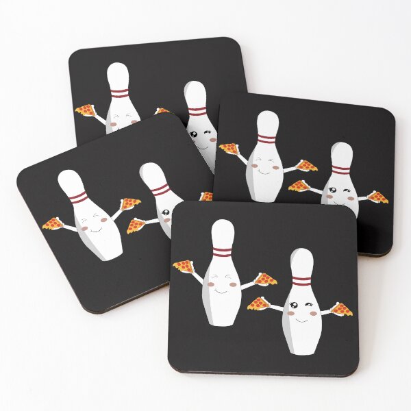 Artikelvorschau, Niedliche Bowlingnadeln mit Pizza entworfen und verkauft von idovedesign.