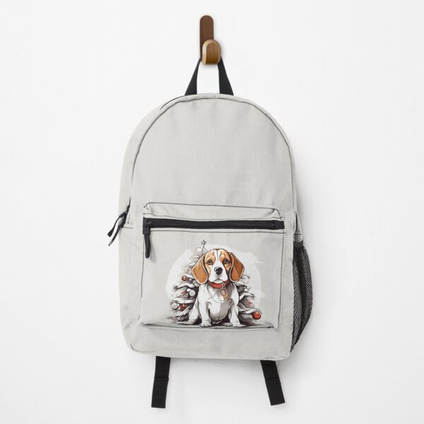 Item preview, Cheerful Beagle by the Tree - Christmas Canine Delight designed and sold by cutie1pie1dogs.