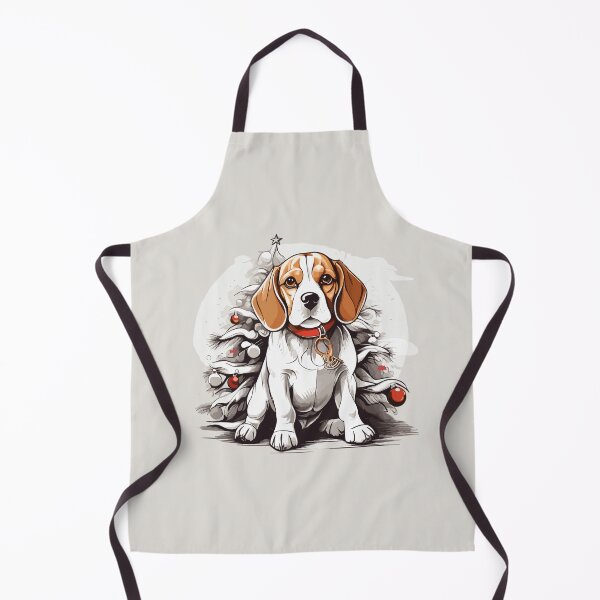 Item preview, Cheerful Beagle by the Tree - Christmas Canine Delight designed and sold by cutie1pie1dogs.