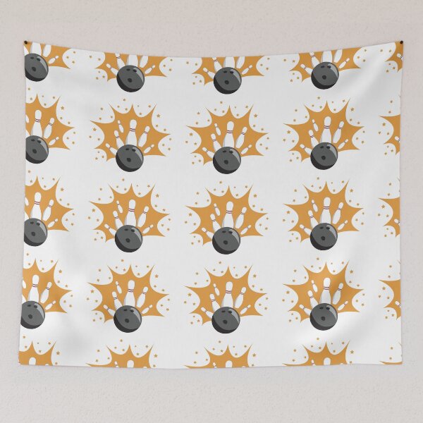 Item preview, Yellow Bowling Ball Strike & Bowling Pins designed and sold by idovedesign.
