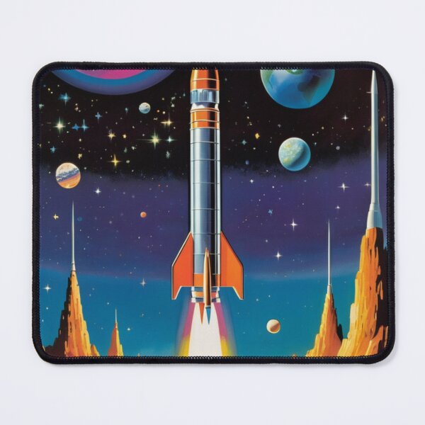 Item preview, Vintage Retro Space Ship Exploration Astronauts in 60's Advertising Style designed and sold by Butler in the Home.