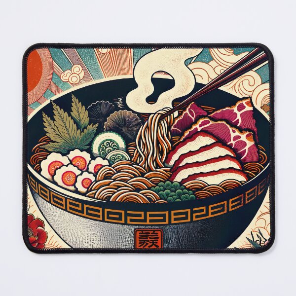 Item preview, Ukyo-e style ramen illustration designed and sold by unrealartwork.
