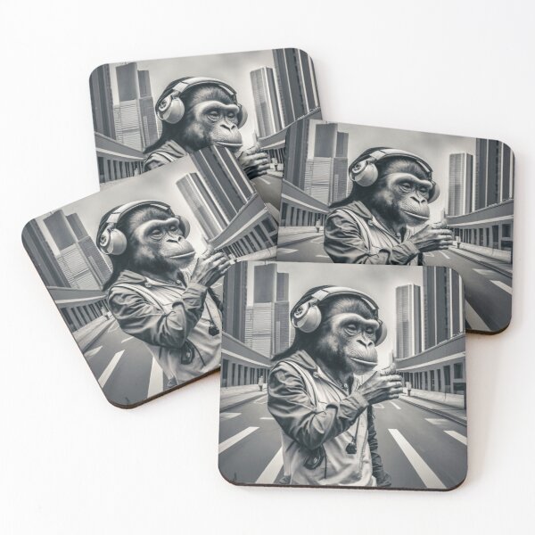 Item preview, Monkey Dj Stencil Graffiti designed and sold by Bomax121.