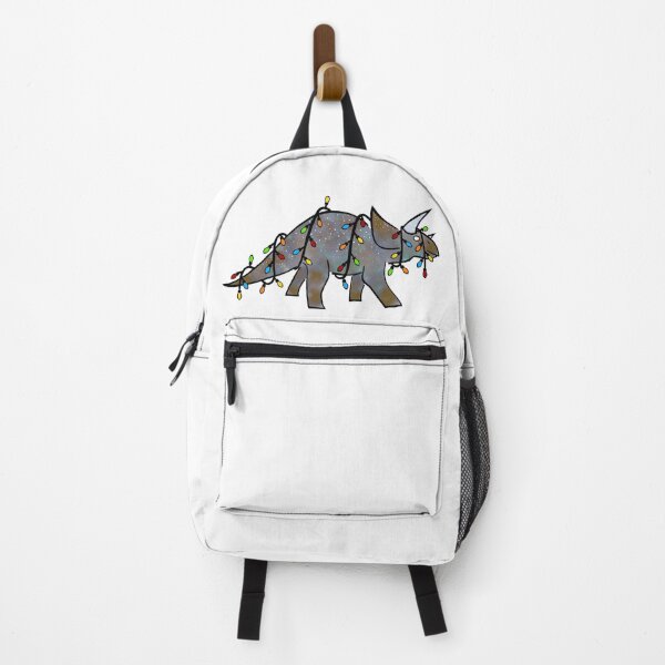 Item preview, Christmas Triceratops: Dinosaur Wrapped in Holiday Lights designed and sold by GabiDoodles.