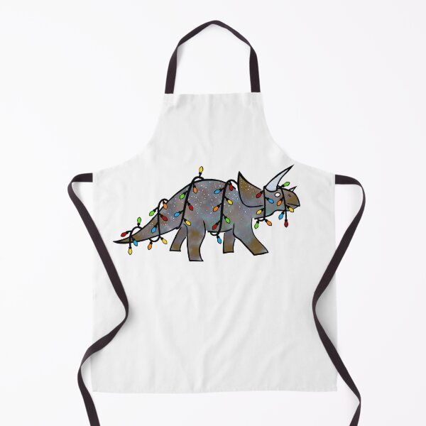 Item preview, Christmas Triceratops: Dinosaur Wrapped in Holiday Lights designed and sold by GabiDoodles.
