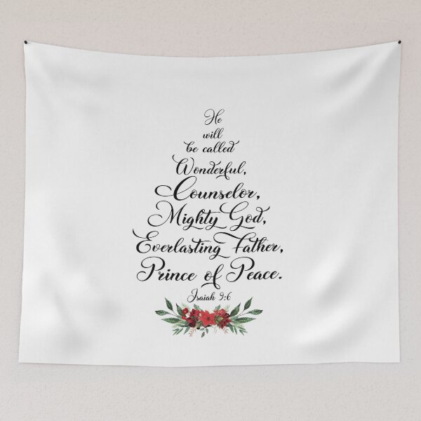 Item preview, Isaiah 9:6 christmas bible quote designed and sold by latiendadearyam.